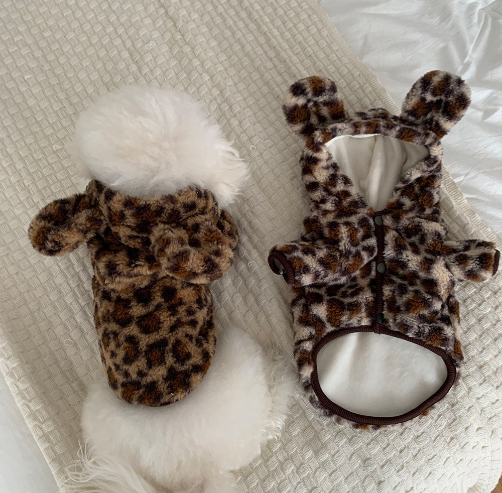 Leopard Sherpa Fleece Jacket (2 colors)