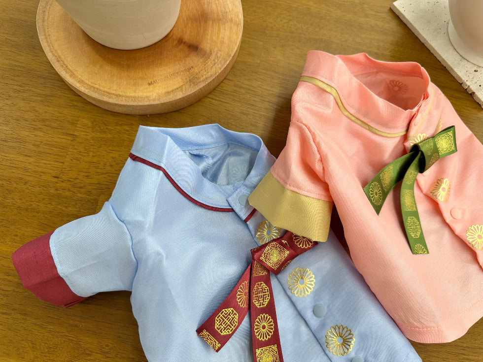 Gold Emblem Traditional Hanbok Vest (2 colors)