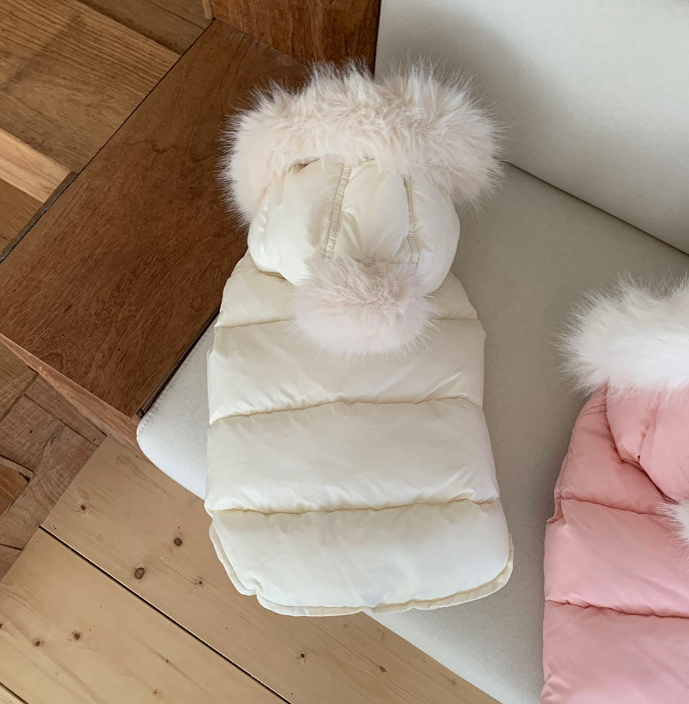 Faux Fur Hooded Puffer Vest (3 colors)