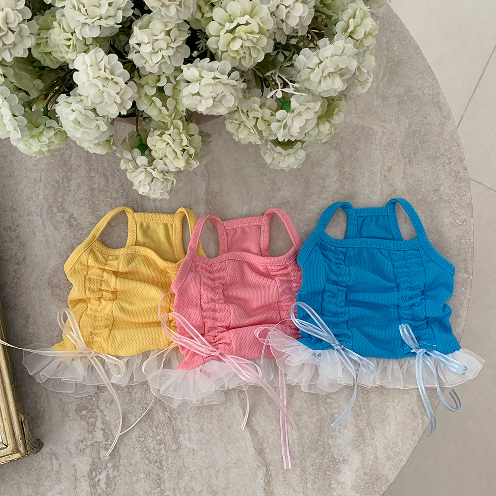 Cool Mesh Frill Dress (3 colors)