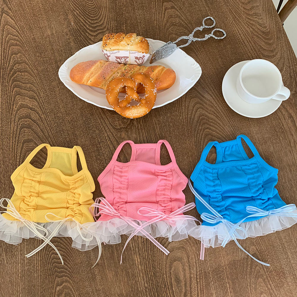 Cool Mesh Frill Dress (3 colors)