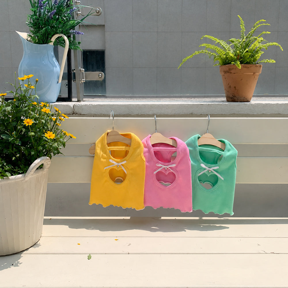 Heart Hole Sleeveless Tee (3 colors)