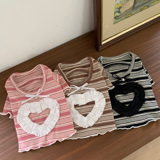 Heart Lace Tee (3 colors)