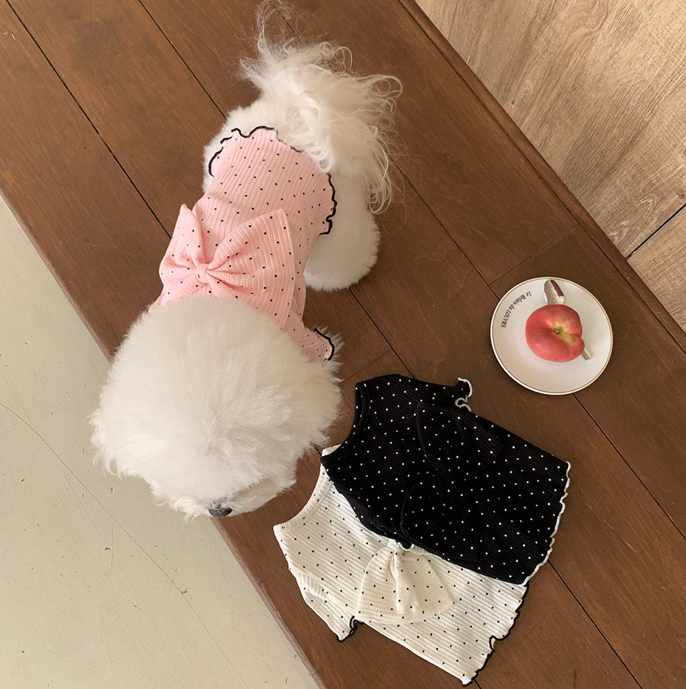 Polka Ribbon Tee (3 colors)