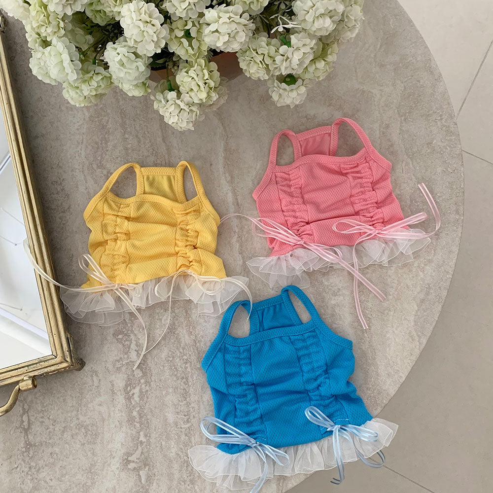 Cool Mesh Frill Dress (3 colors)