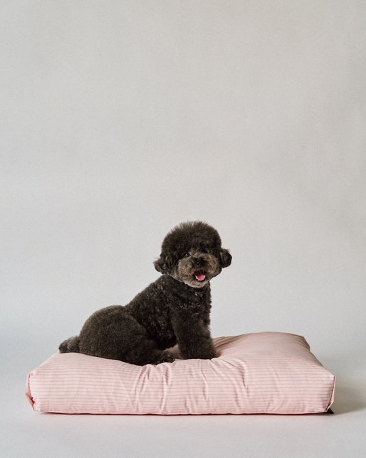 Rest Bed Striped Pale Pink