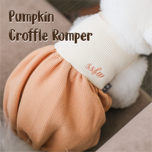 Pumpkin Croffle Romper (Orange Brown)