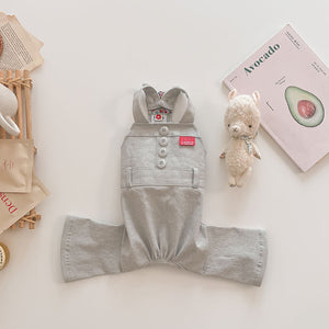 Weekend Button Overall Pants (Blue)