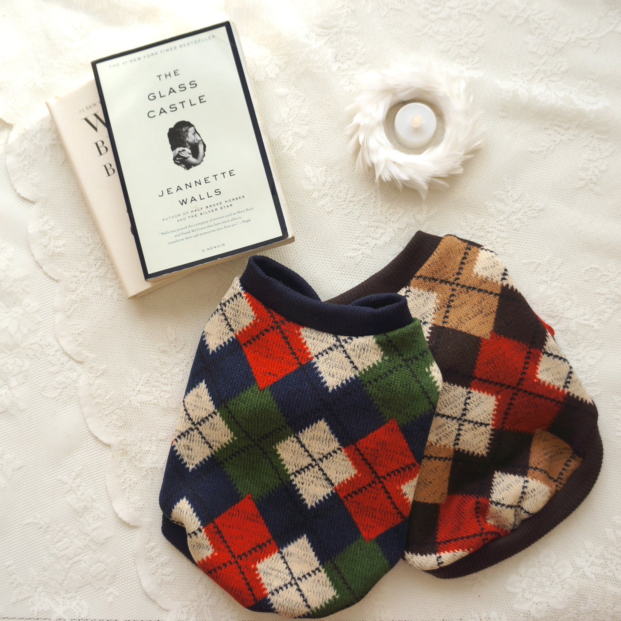 Argyle Fleece Cardigan (2 colors)