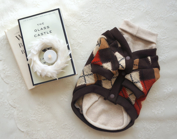 Argyle Fleece Cardigan (2 colors)