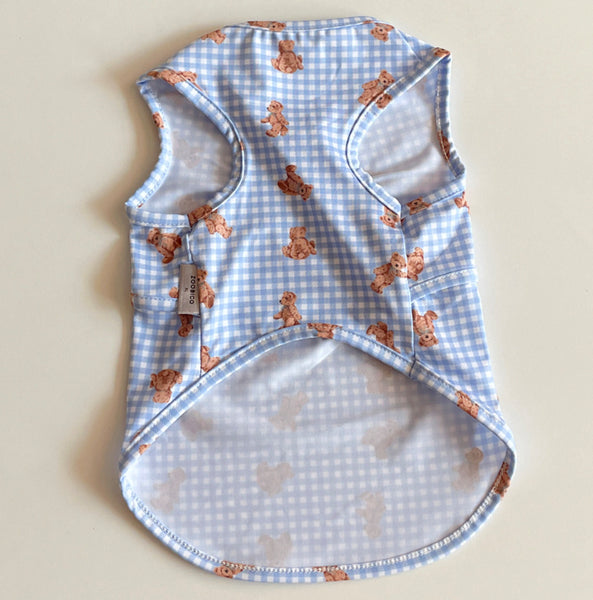 Checked Pattern Bear Swimsuit (3 colors)