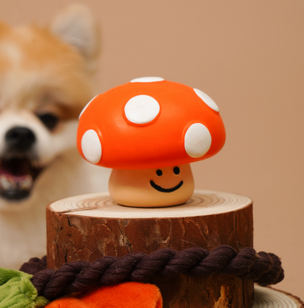 Orange Mushroom Latex Toy