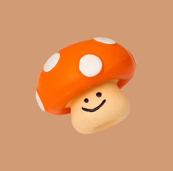 Orange Mushroom Latex Toy