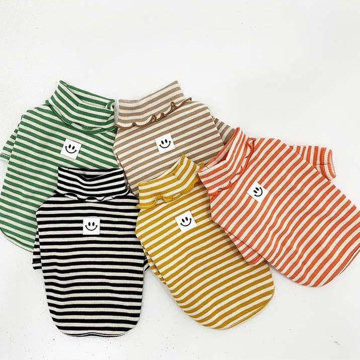 Striped Turtleneck Tee (5 colors)